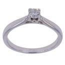 9ct White Gold 0.20ct Brilliant Cut Diamond Solitaire Ring