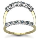 9ct Yellow Gold 0.25ct Diamond & Sapphire Ring