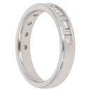 18ct White Gold 0.50ct Brilliant And Baguette Cut Diamond Half Eternity Ring