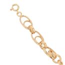 18ct Yellow Gold Double Link Fancy Bracelet 8"