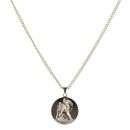 9ct Yellow Gold St Christopher Pendant and Chain 24"