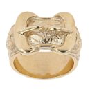9ct Yellow Gold Heavyweight  Double Buckle Ring