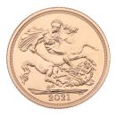 2021 Elizabeth II Fifth Portrait UK Full Sovereign Coin