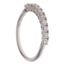 18ct White Gold 0.50ct Brilliant Cut Diamond Half Eternity Ring
