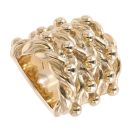 9ct Yellow Gold Four Row Keeper Ring