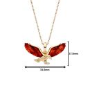 18ct Yellow ﻿Gold on Sterling Silver Baltic Amber Eagle Pendant Necklace