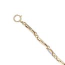 14ct Yellow And White Gold Greek Key Bracelet 8"