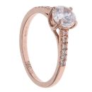 9ct Rose Gold Cubic Zirconia Solitaire Ring