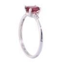 9ct White Gold Garnet and Diamond Dress Ring