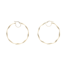 14ct Yellow Gold Twist Hoop Earrings