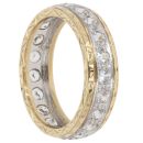18ct Yellow and White Gold Cubic Zirconia Eternity Ring