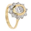 18ct Yellow Gold 2.50ct Diamond Cluster Ring