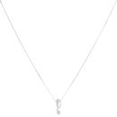 18ct White Gold 0.14ct Diamond Solitaire Pendant and Chain 18"