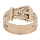 9ct Yellow Gold Textured Buckle Ring