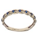 9ct Yellow Gold Created Sapphire Fancy Ring