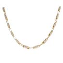 14ct Yellow And White Gold Greek Key Chain 22"