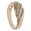 9ct Yellow Gold 0.33ct Brilliant Cut Diamond Fancy Ring