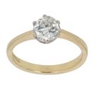 18ct Yellow Gold 1.10ct Brilliant Cut Diamond Solitaire Ring