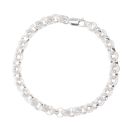 Silver Plain And Patterned Belcher 8.5" Bracelet by Icesia