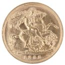 1905 Edward VII Large Head UK Half Sovereign Coin