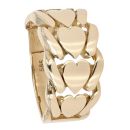 14ct Yellow Gold Hearts Ring