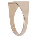 9ct Yellow White and Rose Gold 0.05ct Patterned Signet Ring