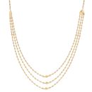 22ct Yellow Gold Layered Beads Chain 18"