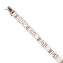 18ct White Gold Greek Key Bracelet 7"