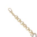 9ct Yellow Gold Cubic Zirconia Heart Bracelet 6"