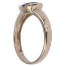 9ct Yellow Gold Amethyst Single Stone Ring