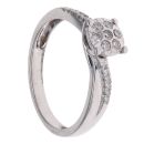 9ct White Gold 0.20ct Brilliant Cut Diamond Cluster Ring