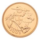 2005 Elizabeth II Fourth Portrait UK Full Sovereign Coin