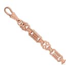 9ct Rose Gold Stars and Bars Bracelet 8.5"