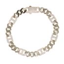 9ct Yellow Gold Cubic Zirconia Curb Bracelet 8"