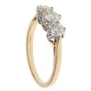 18ct Yellow Gold 1.50ct Brilliant Cut Diamond Trilogy Ring
