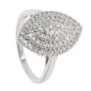 9ct White Gold 0.50ct Diamond Marquise Cluster Ring