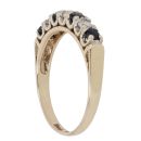 9ct Yellow Gold Sapphire And Cubic Zirconia Ring