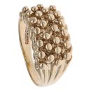 9ct Yellow Gold Four Row Keeper Ring