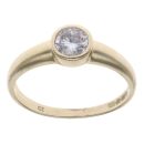 9ct Yellow Gold Cubic Zirconia Single Stone Ring