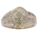 9ct Yellow Gold 0.10ct Diamond Fancy Ring