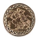9ct Yellow Gold 1910 Edward VII UK Full Sovereign Coin Ring