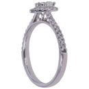 18ct White Gold 0.51ct Pear Cut And Brilliant Cut Diamond Cluster Ring