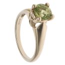 9ct Yellow Gold Green Gemstone Single Stone Ring