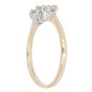 9ct Yellow Gold 0.50ct Brilliant Cut Diamond Trilogy Ring