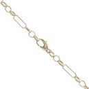 9ct Yellow Gold T-Bar Figaro Chain 18"