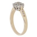 9ct Yellow Gold 0.25ct Brilliant Cut Diamond Cluster Ring