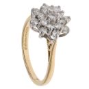 18ct Yellow Gold 0.60ct Brilliant Cut Diamond Cluster Ring