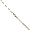 9ct Yellow Gold Patterned Oval Locket and Chain 22"