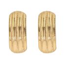 22ct Yellow Gold D Cut Dots Stud Earrings