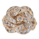 9ct Yellow Gold Cubic Zirconia Knot Ring